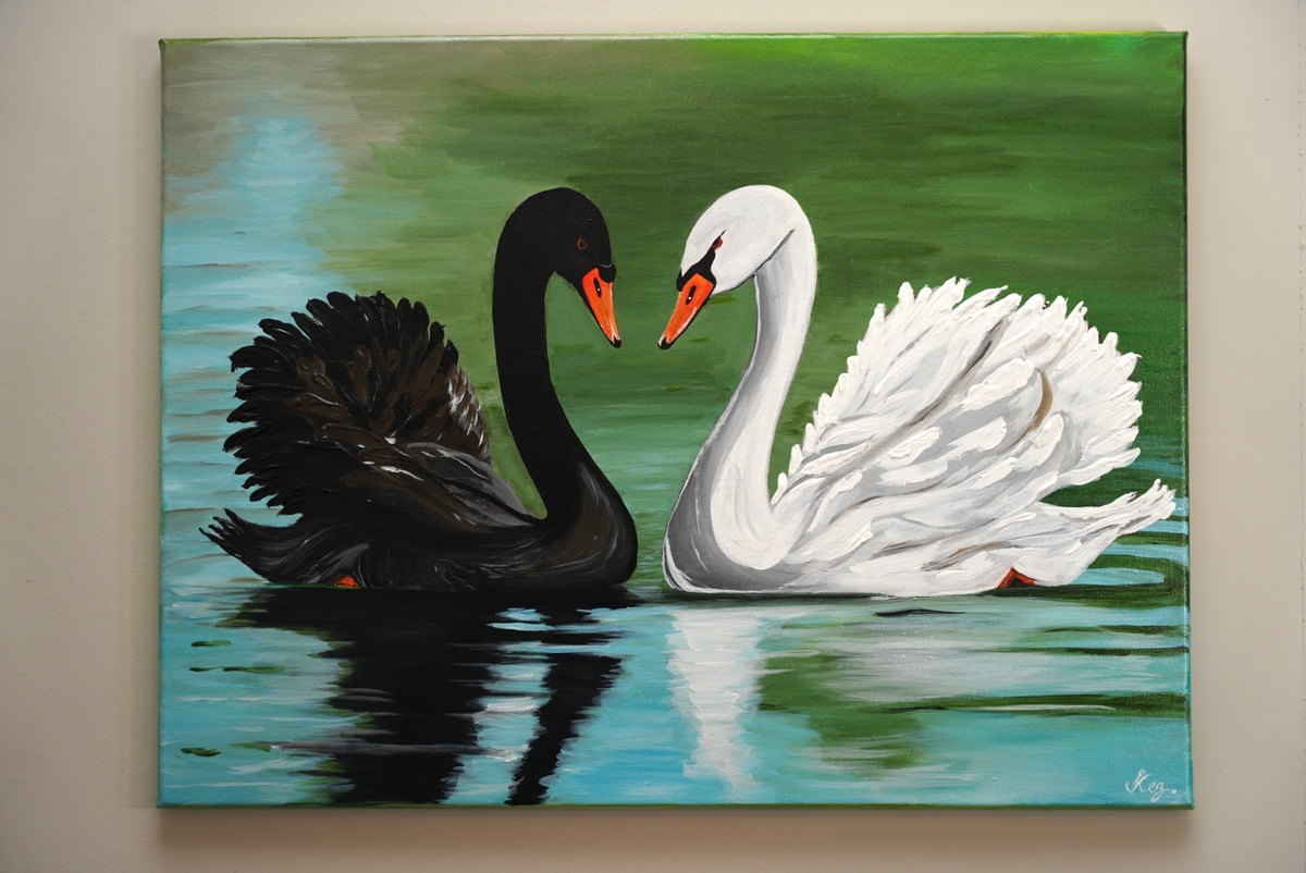 In Love hanging on a wall in a furnished room